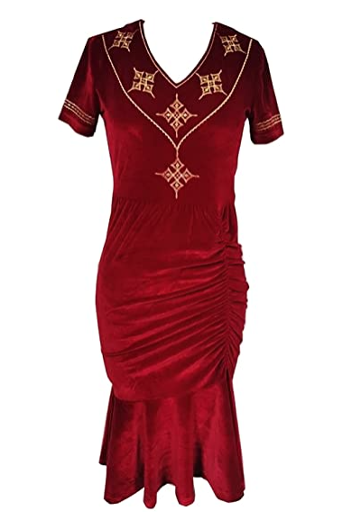 Red Velvet habesha Dress (Single Color)